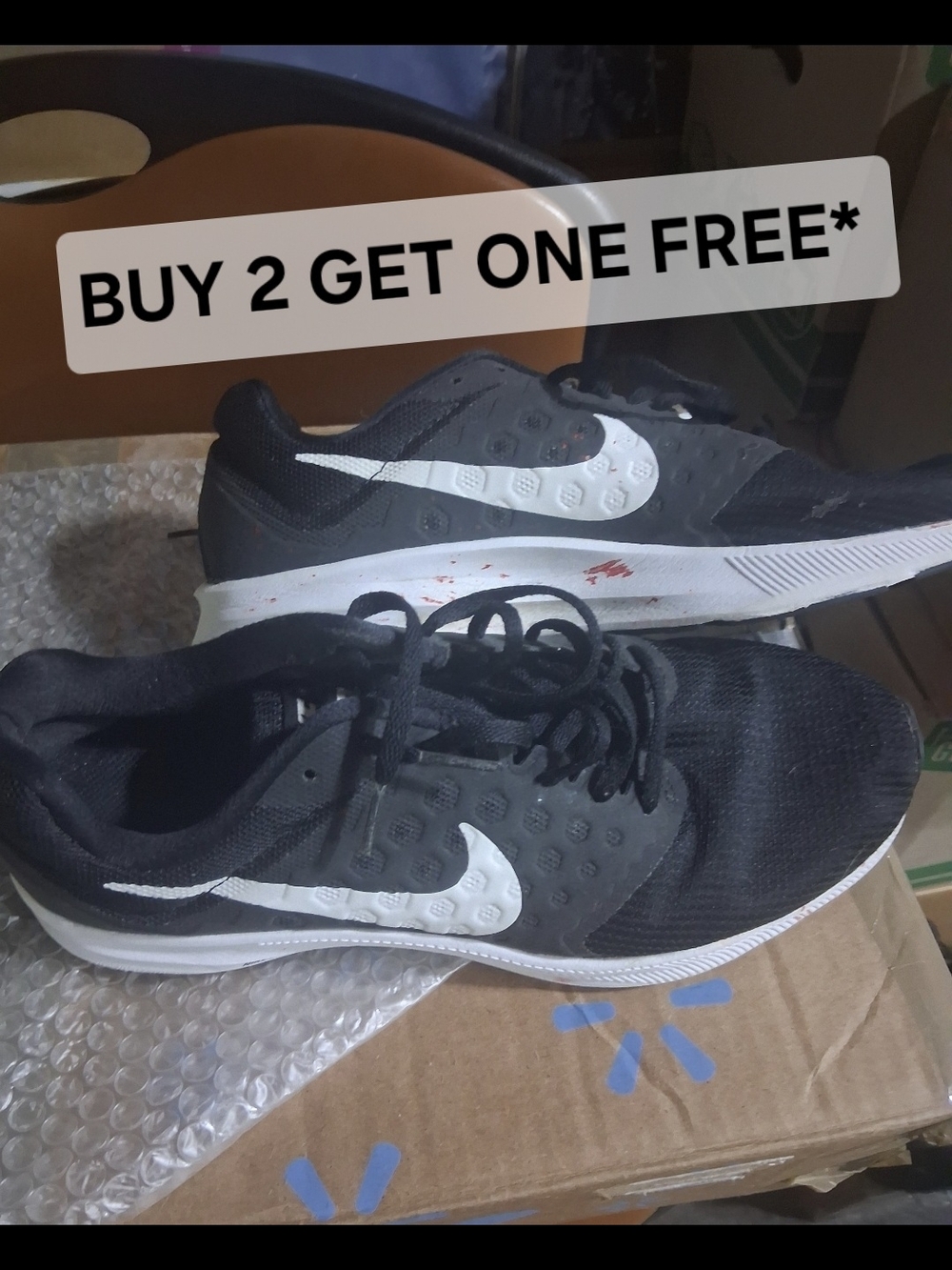 BUY 2 GET ONE FREE* Black Nike Downshifter 7 Running Shoes Size 10w/8.5m